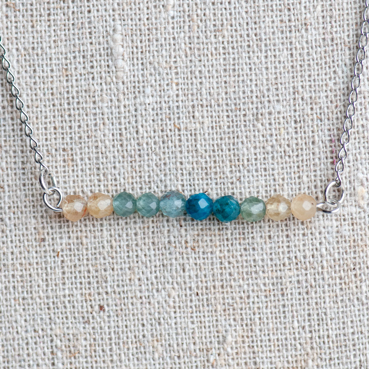 Banded Apatite Bar Necklace - Fierce Lynx Designs
