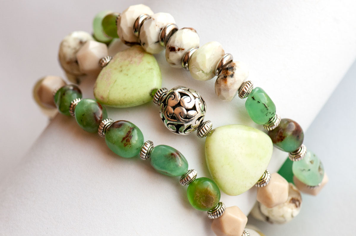 New Shoots - Gemstone Bracelet Set - Fierce Lynx Designs