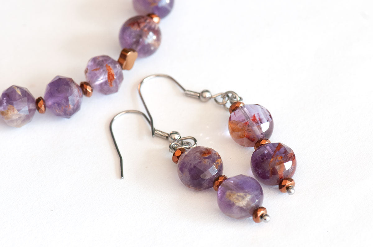 Super Seven - Dangle Earrings - Fierce Lynx Designs