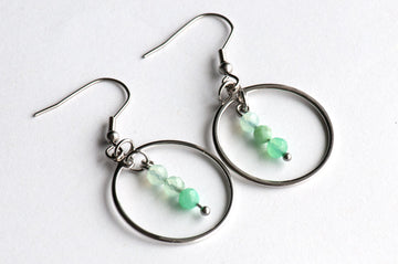 Australian Chrysoprase Earrings - Fierce Lynx Designs