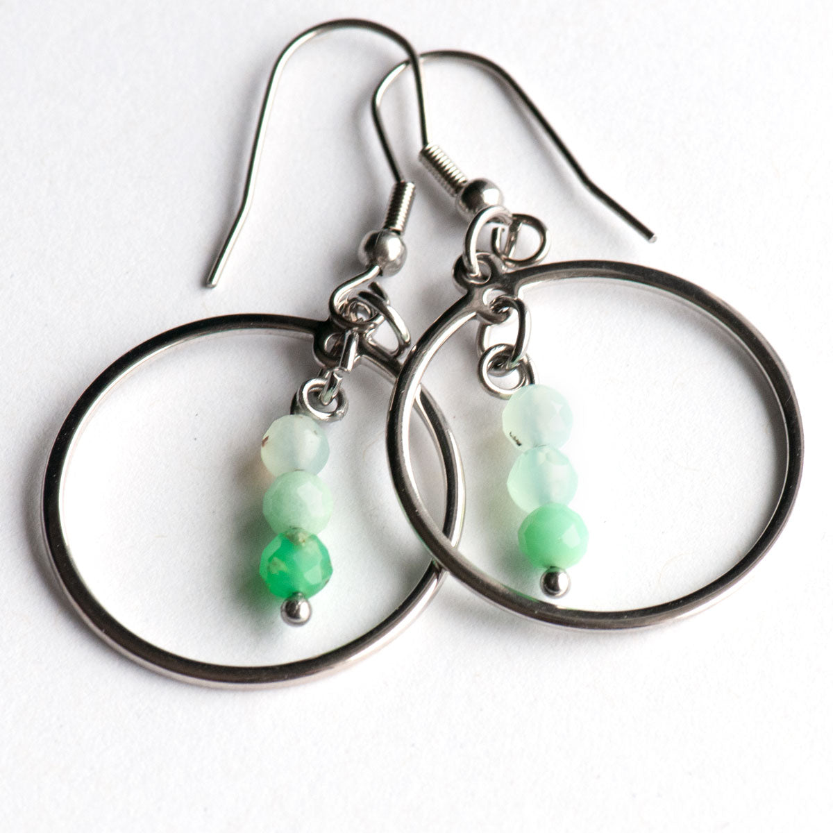 Australian Chrysoprase Earrings - Fierce Lynx Designs
