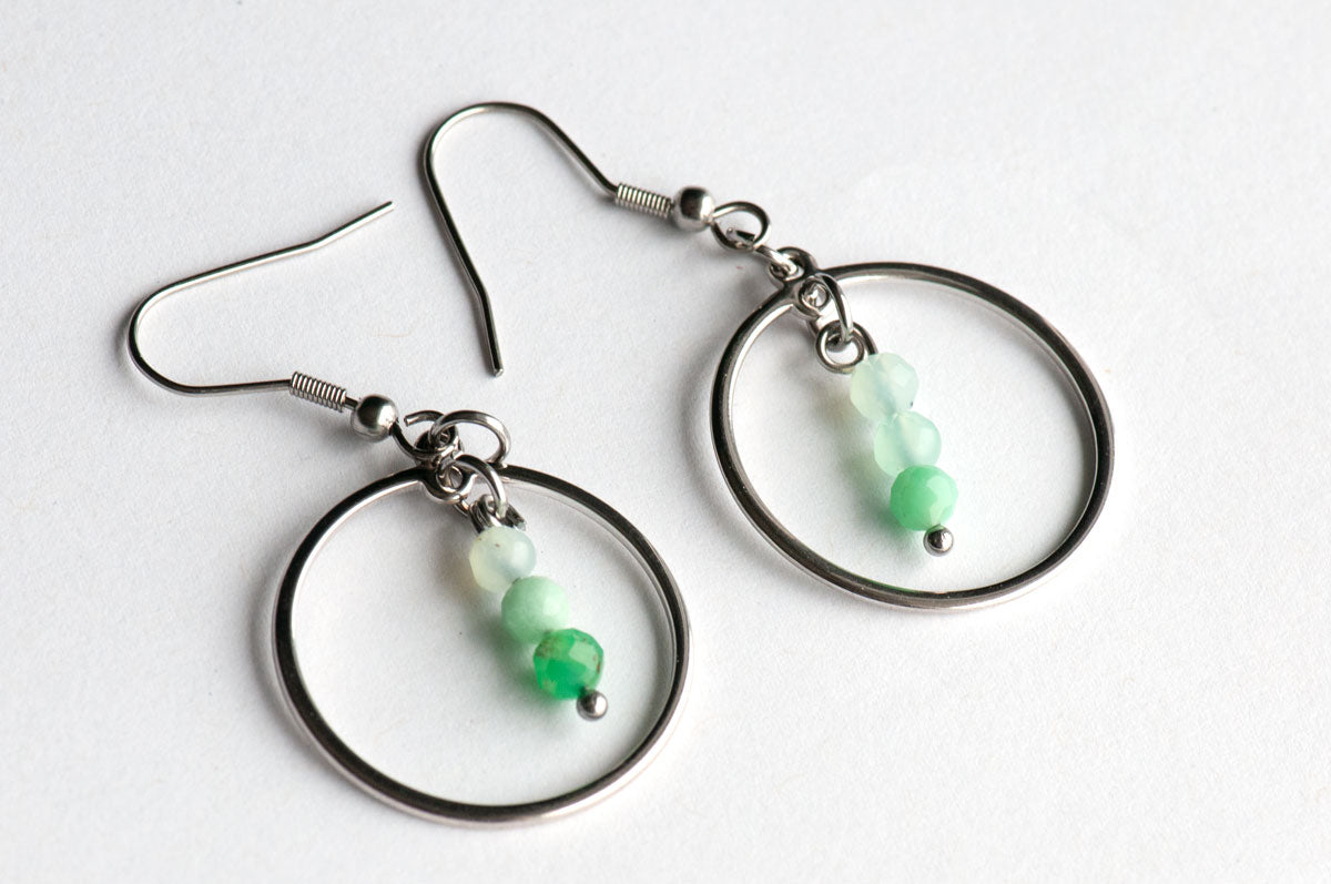 Australian Chrysoprase Earrings - Fierce Lynx Designs