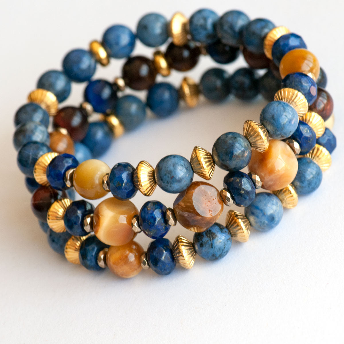 Liberated Lynx - Tiger Eye and Dumortierite Set - Fierce Lynx Designs