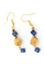 Handmade earrings golden tiger eye and Lapis