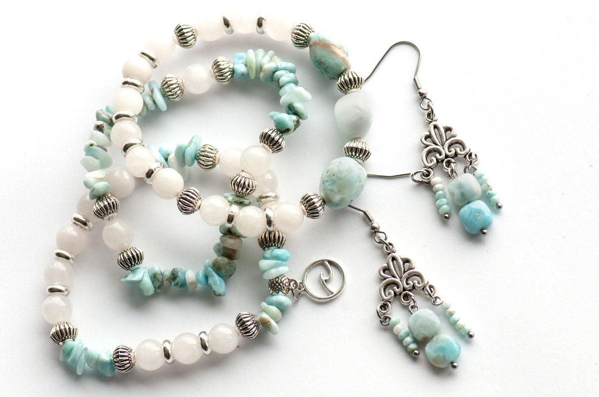 Larimar stone jewelry for sale handmade in Canada