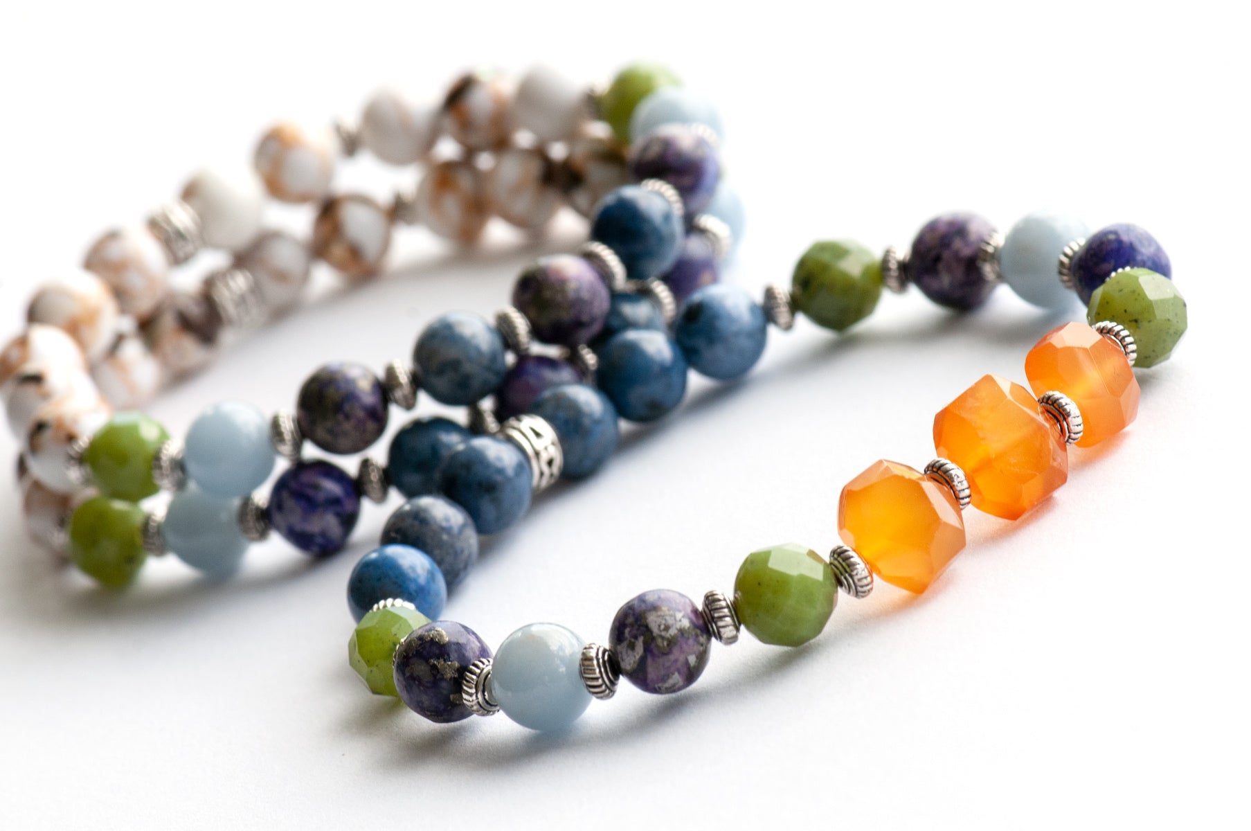 Seaside Sunrise - Gemstone Bracelet Set - Fierce Lynx Designs