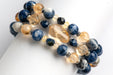 Radiant Lynx - sodalite and citrine gemstones bracelet set