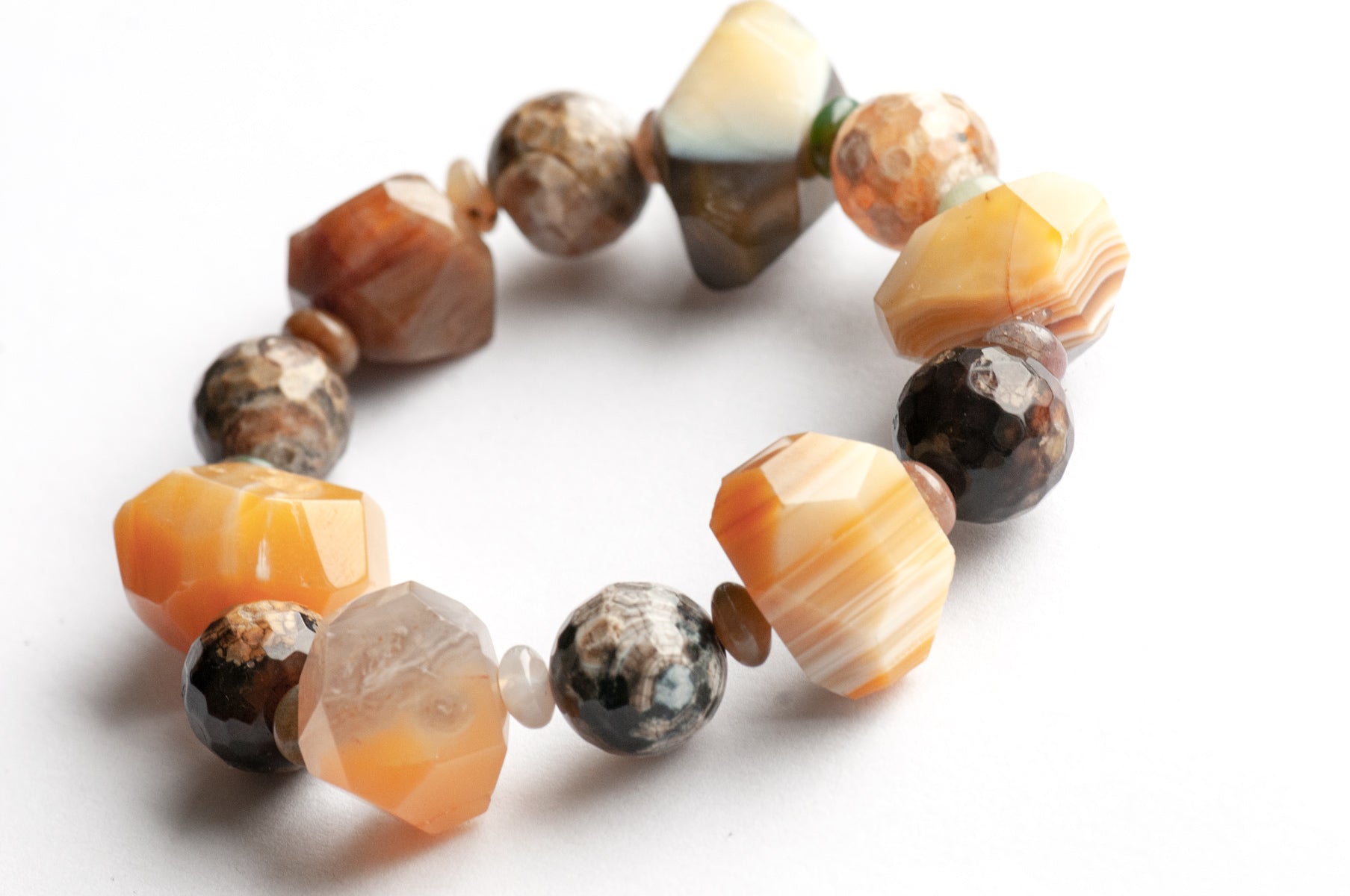 Chunky Agate bracelet handmade in New Brunswick Canada