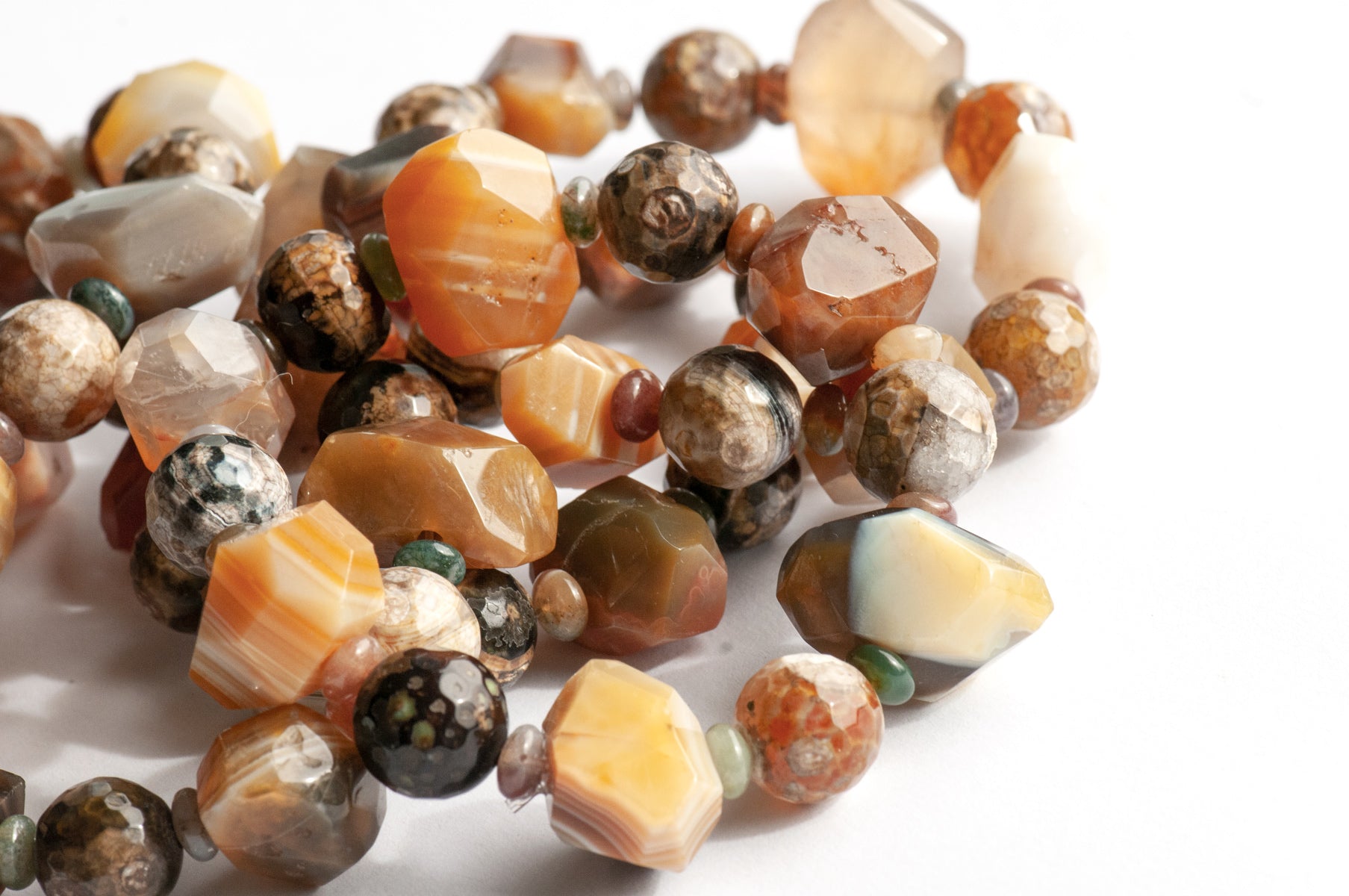 Chunky handmade Agate bracelet in yellow and brown