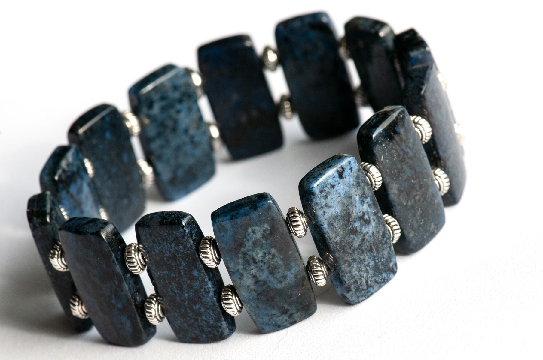 Statement bracelet in Dumortierite handmade in New Brunswick Canada