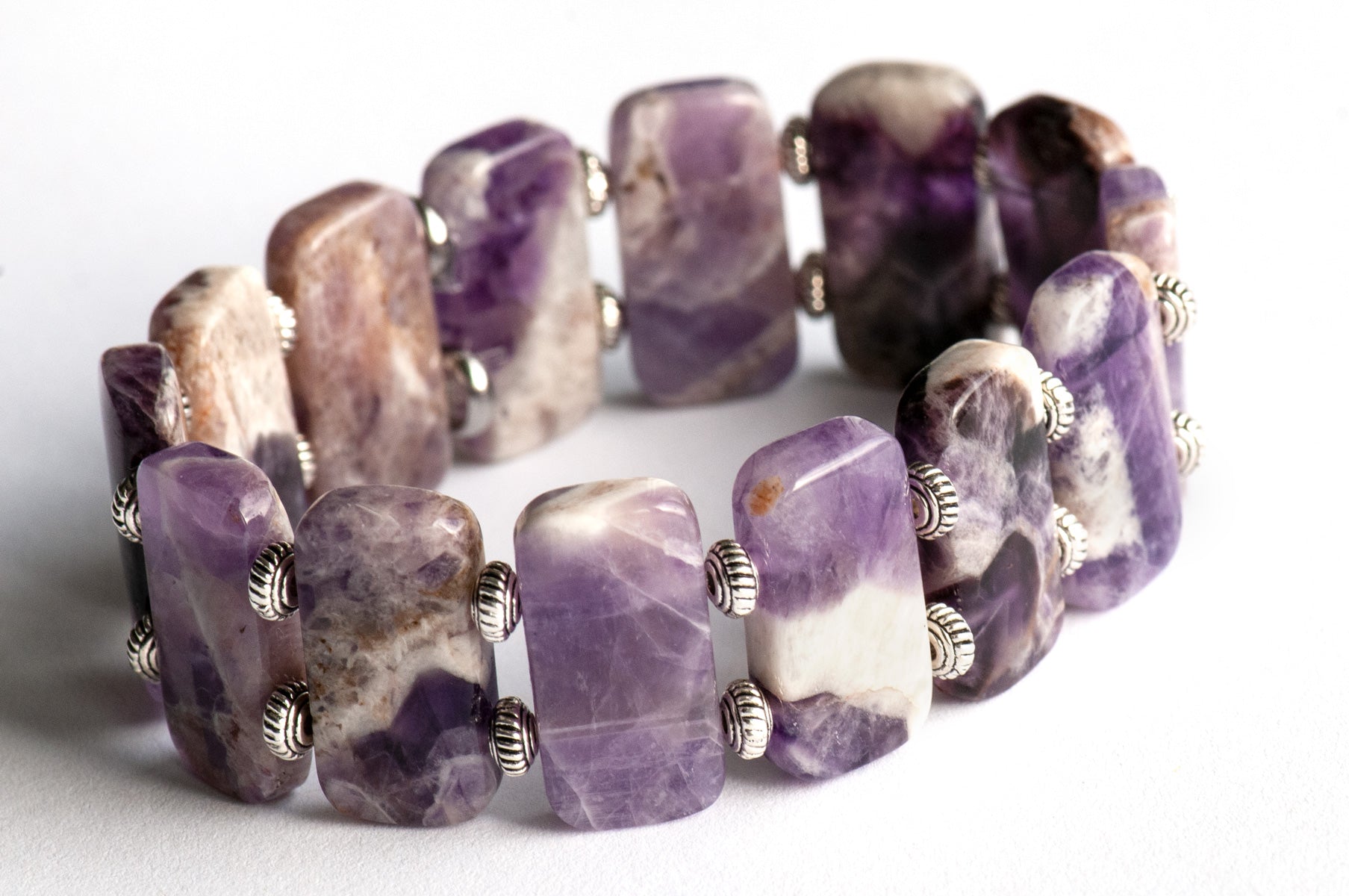 February birthstone bracelet Amethyst cuff handmade in New Brunswick Canada