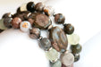 Subtle Lynx combines Jaspers, Jades, Chalcedony, and Labradorite in a soft and easy to wear colour palette. 