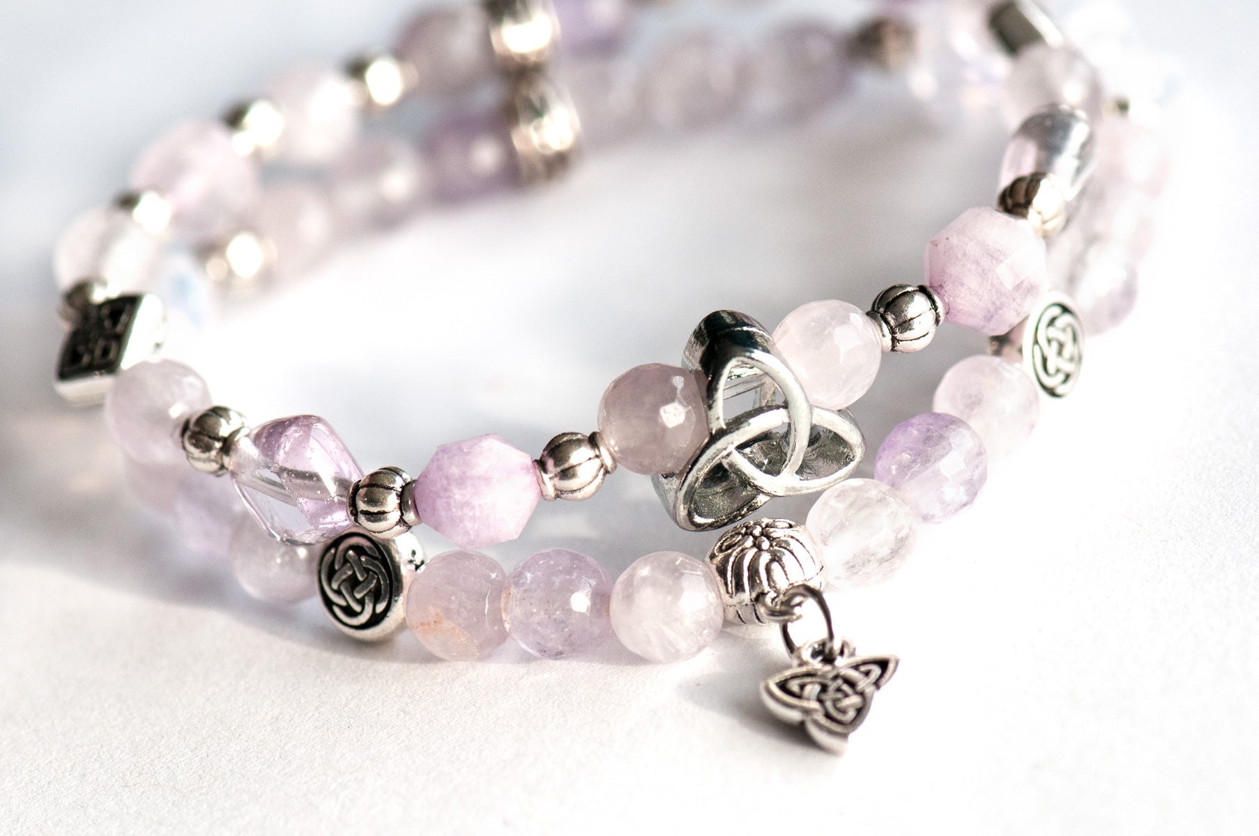 February birthstone amethyst bracelet handmade in new brunswick canada
