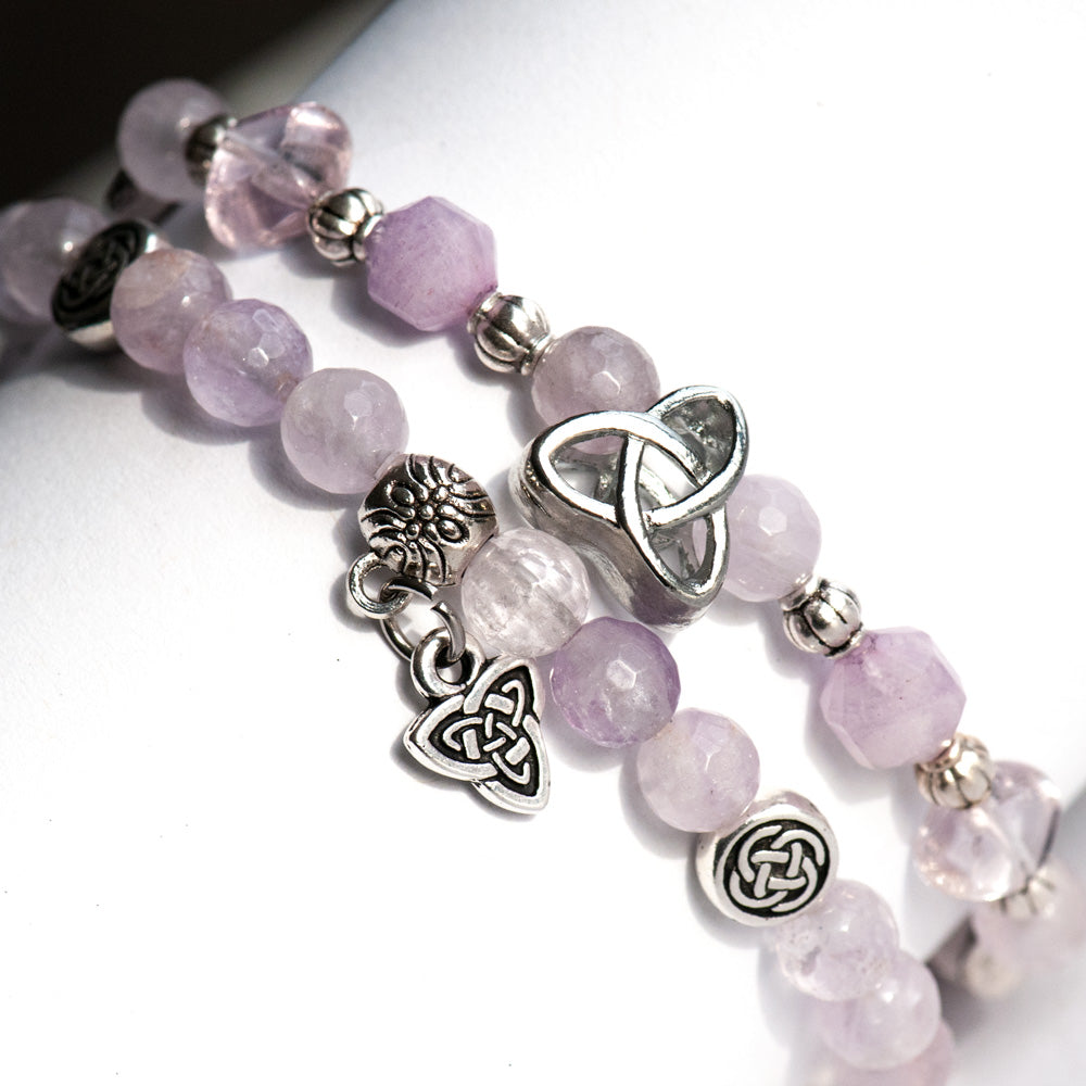 Amethyst gemstone bracelet handmade in canada