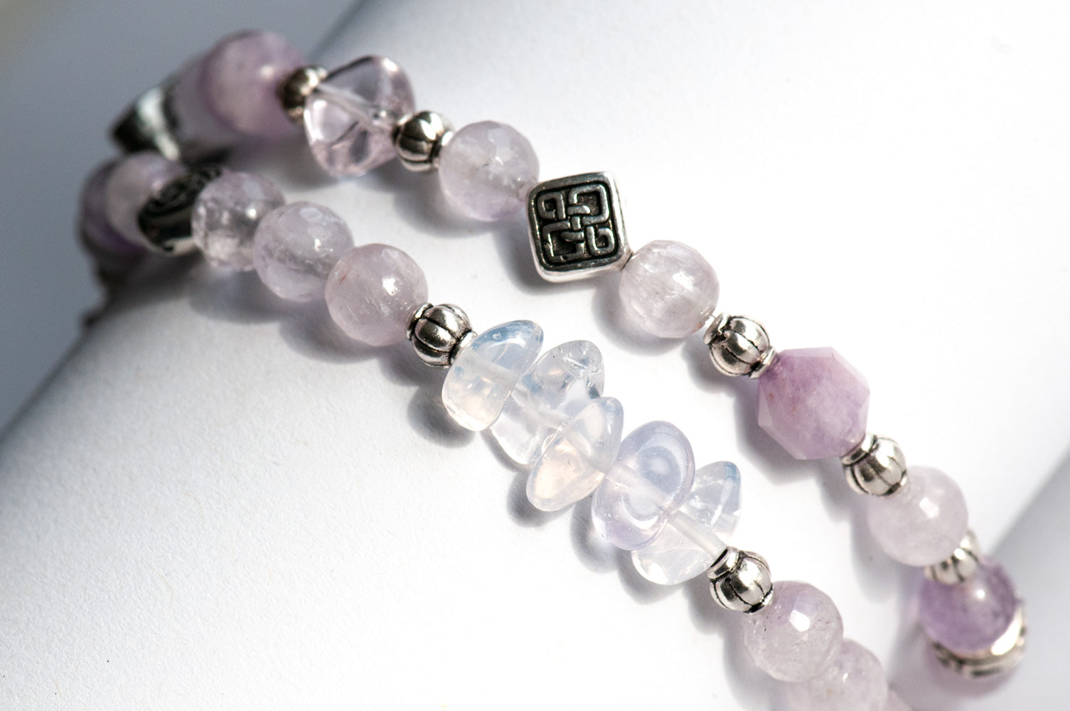 Lavender amethyst bracelet set made in canada