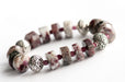 Handmade plum tourmaline bracelet