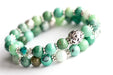 Green grass agate bracelets from a handmade bracelet set