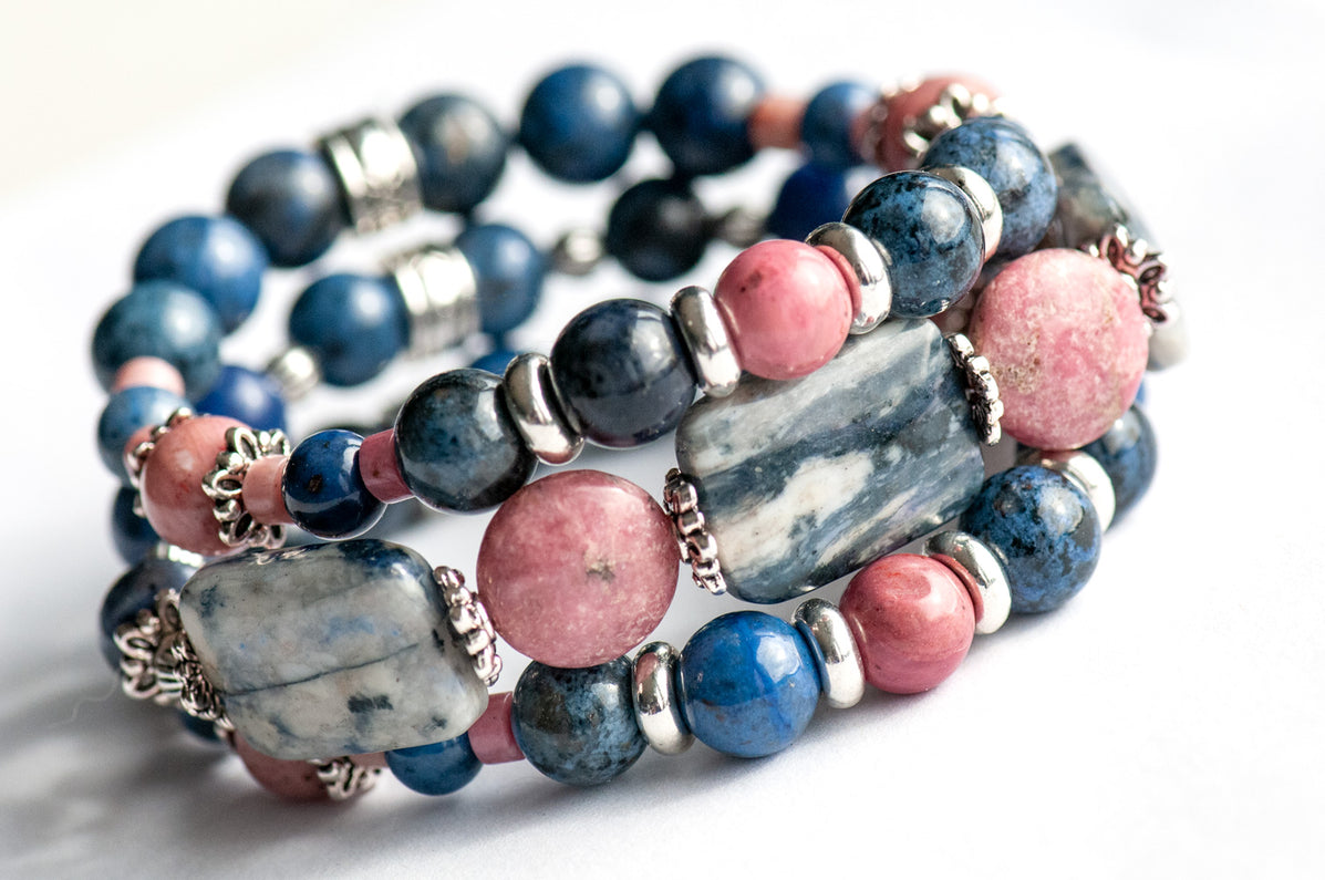 Rhodonite in a bracelet set