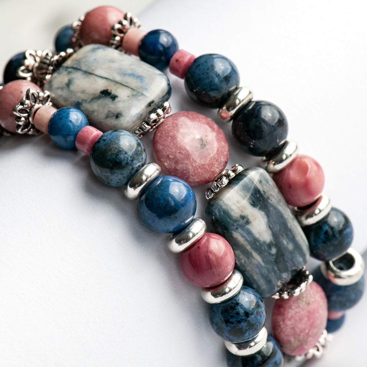 Dumortierite and Rhodonite