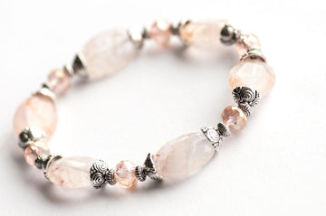 Apricot Orchard Blood Quartz stretch bracelet