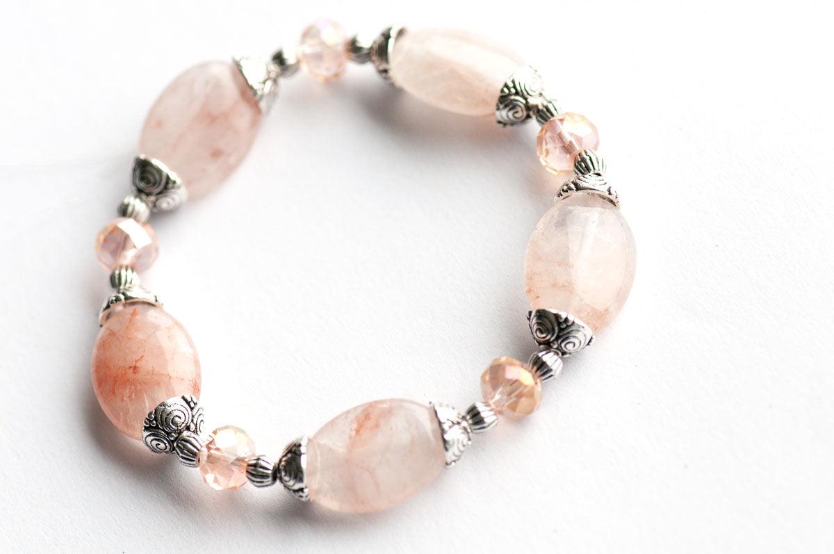 Handmade Blood Quartz bracelet