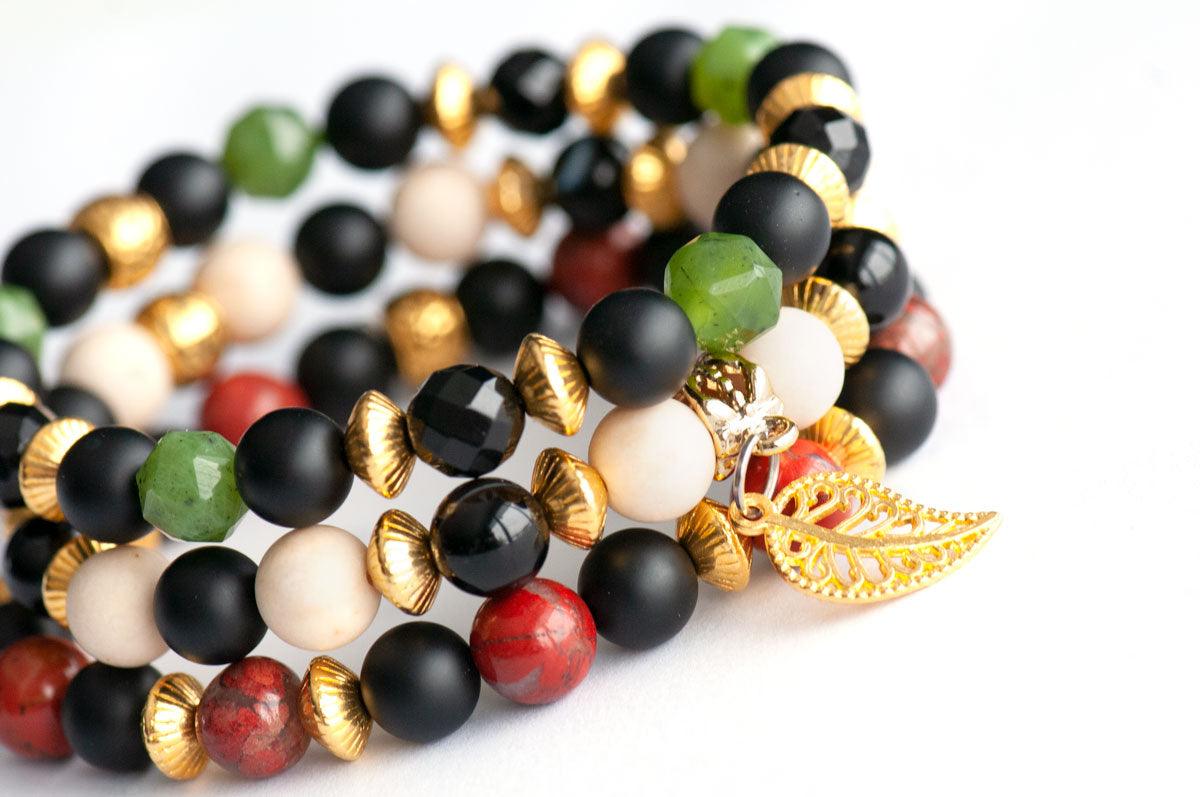 Awakened Lynx gemstone bracelet set handmade in New Brunswick Canada