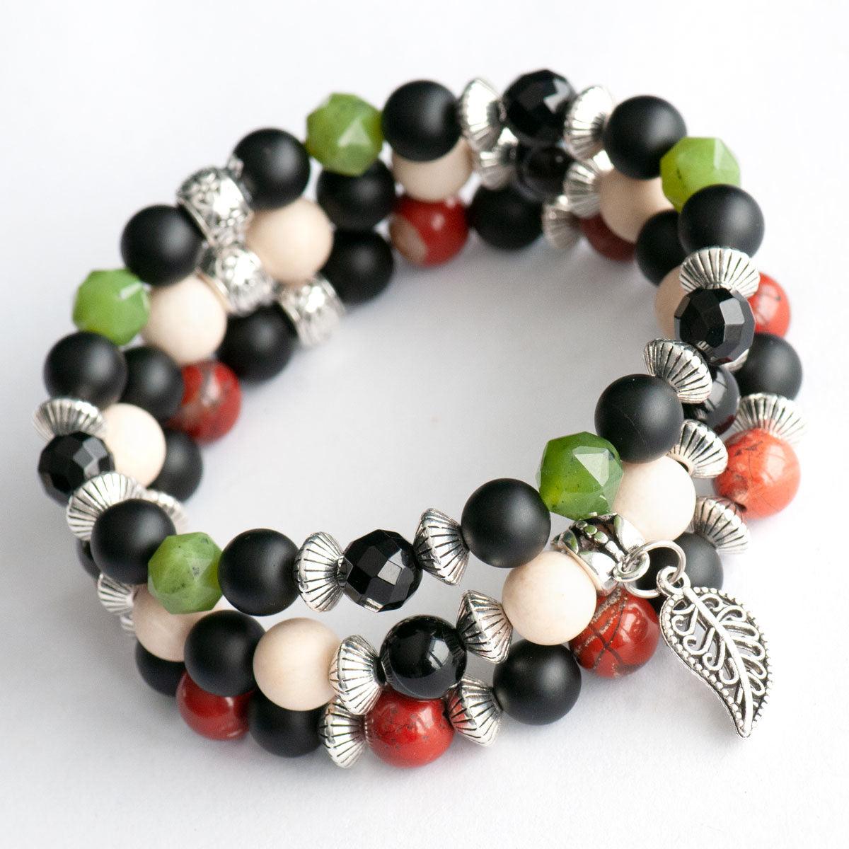 Awakened Lynx bracelet set handmade in New Brunswick Canada