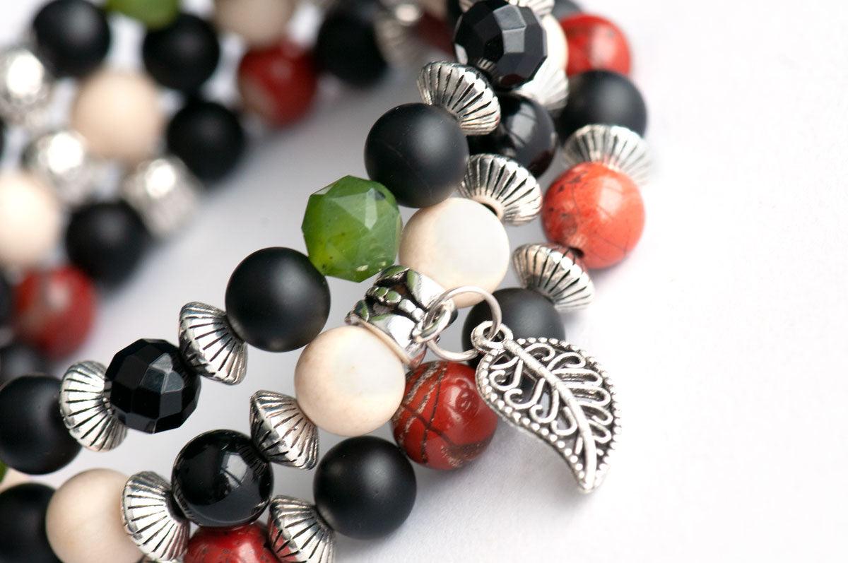 Detail of Awakened lynx bracelet set