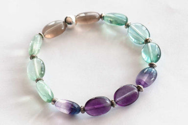 Branded Fluorite crystal oval bracelet handmade in New Brunswicl