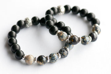 Blue Ocean Agate - Stackable Bracelet - Fierce Lynx Designs