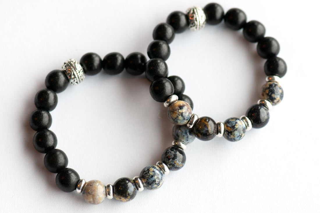 Blue Ocean Agate - Stackable Bracelet - Fierce Lynx Designs