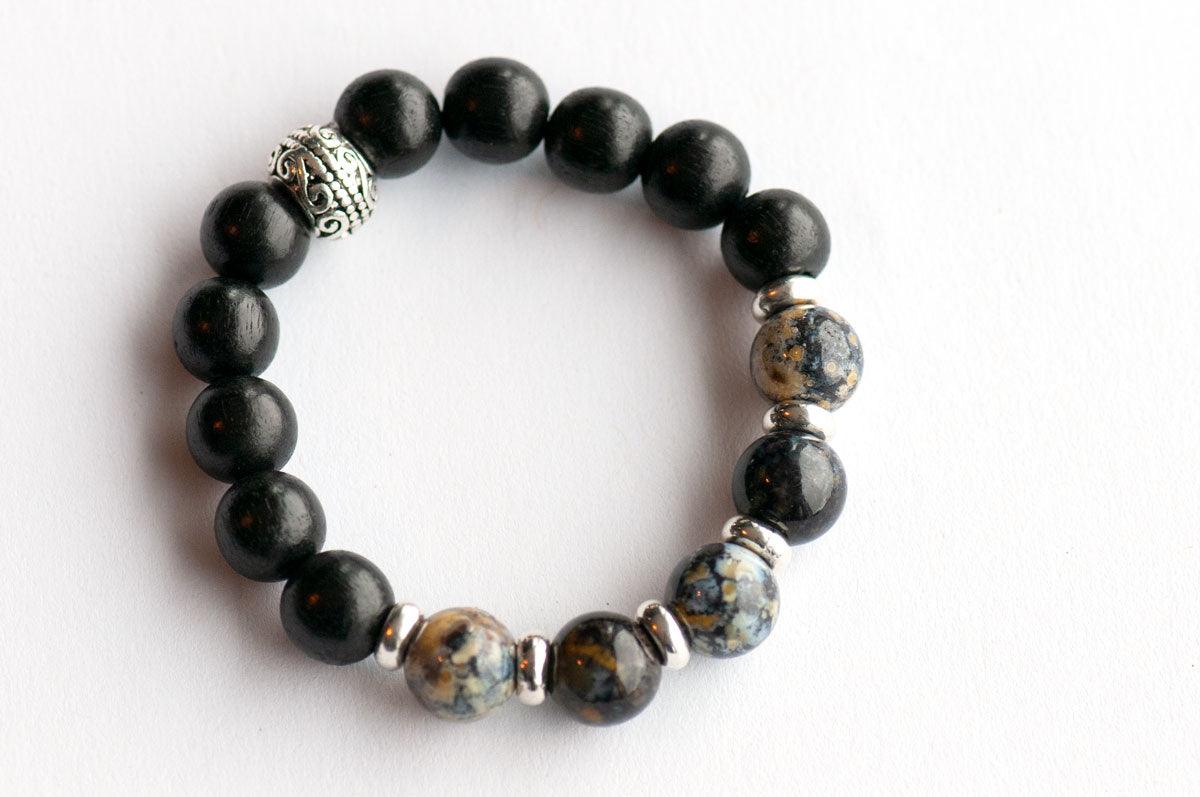 Blue Ocean Agate - Stackable Bracelet - Fierce Lynx Designs