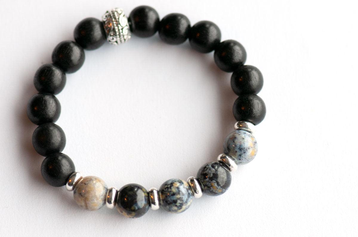 Blue Ocean Agate - Stackable Bracelet - Fierce Lynx Designs