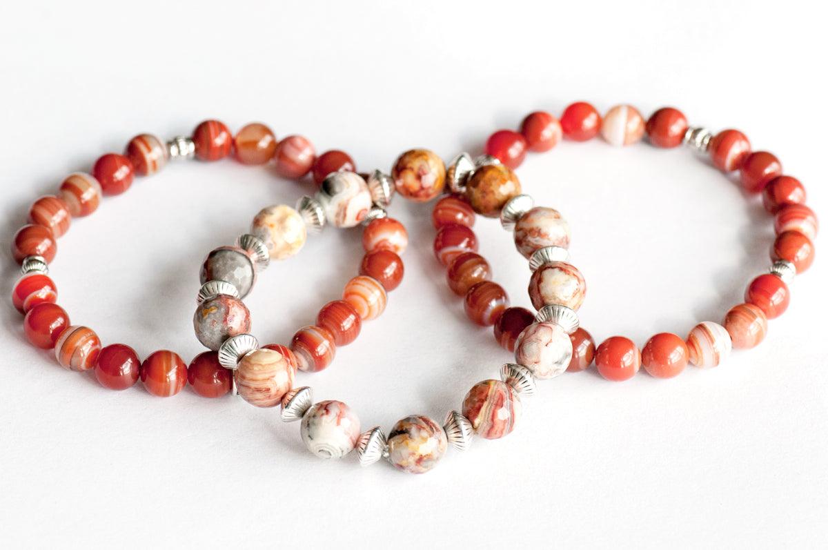 Campfire - Agate Bracelet Set - Fierce Lynx Designs