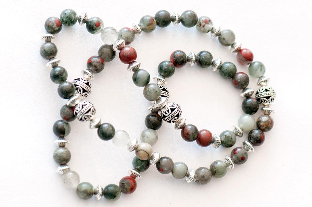 Bloodstone March Birthstone Bracelet for sale