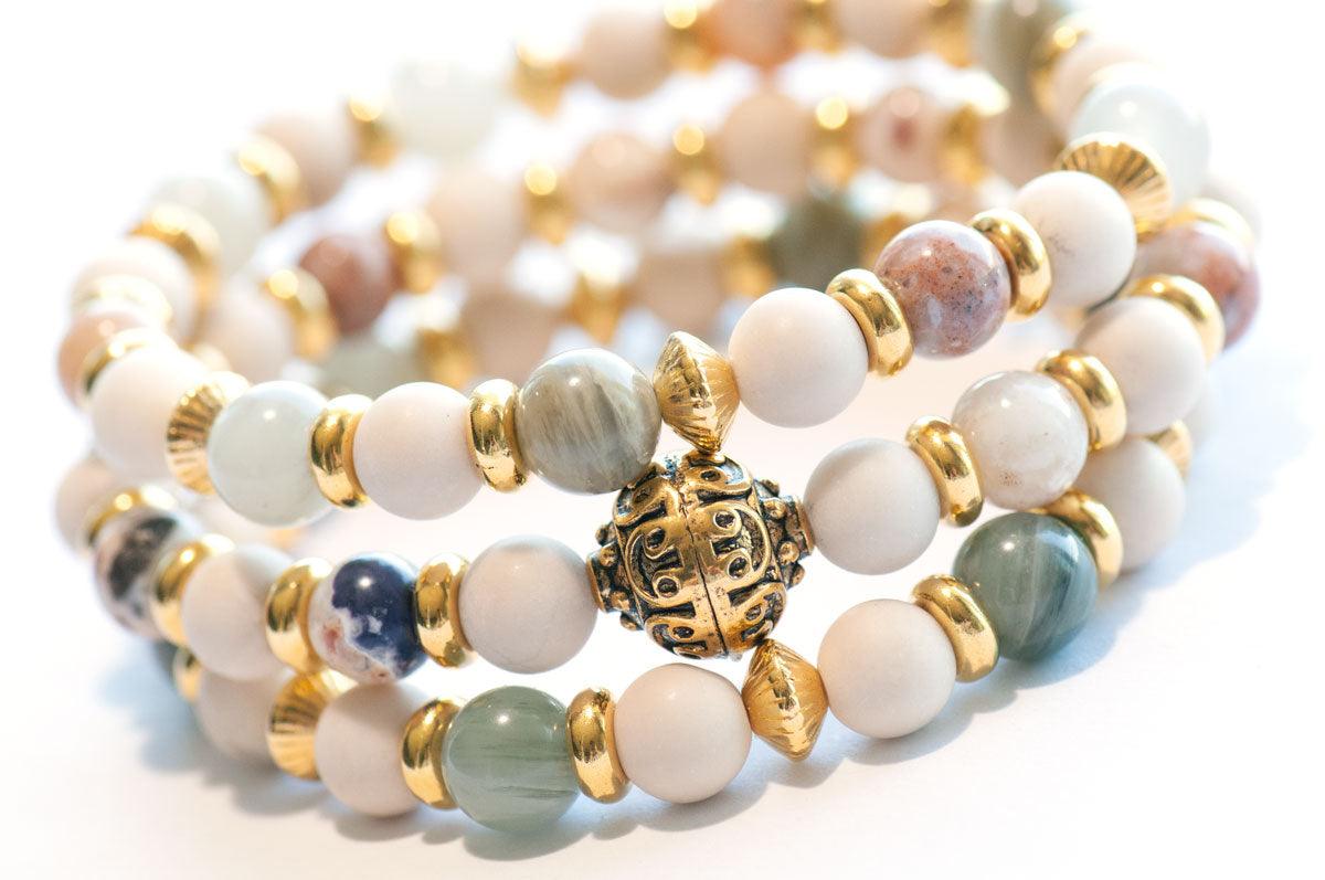 Desert Lynx - Gemstone Bracelet Set - Fierce Lynx Designs