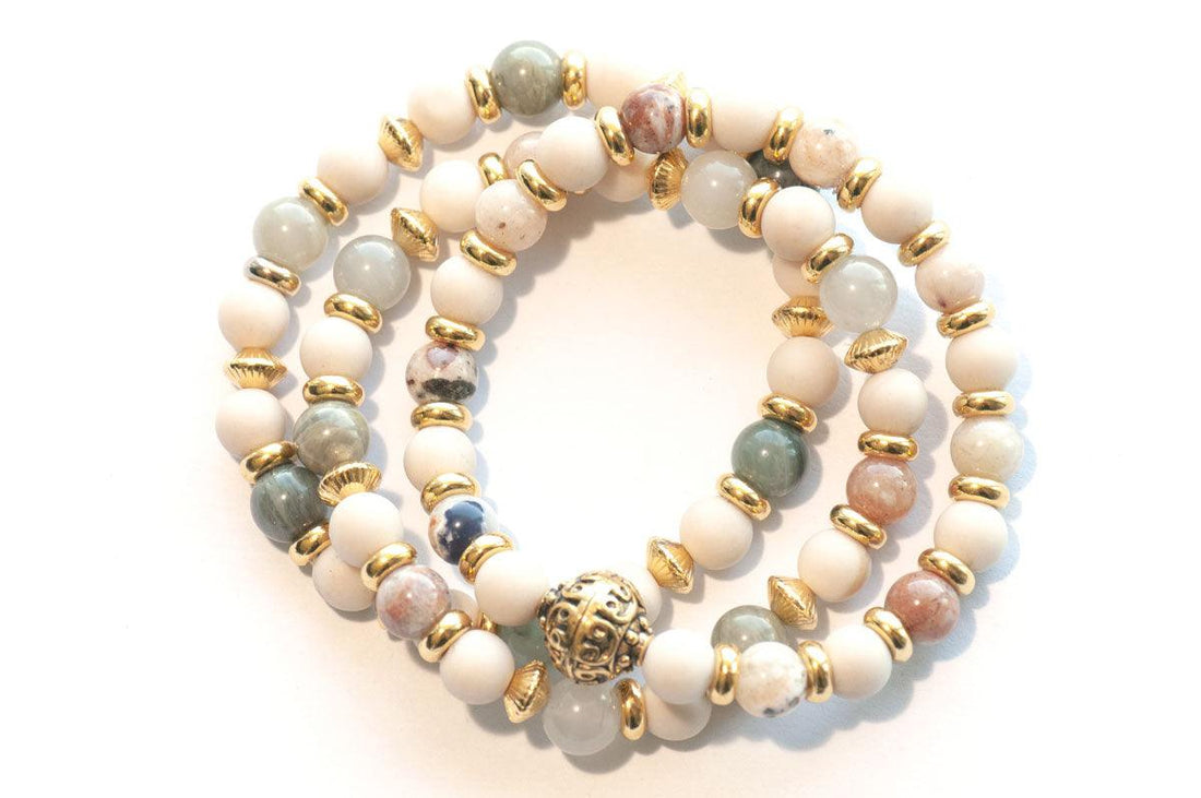 Desert Lynx - Gemstone Bracelet Set - Fierce Lynx Designs