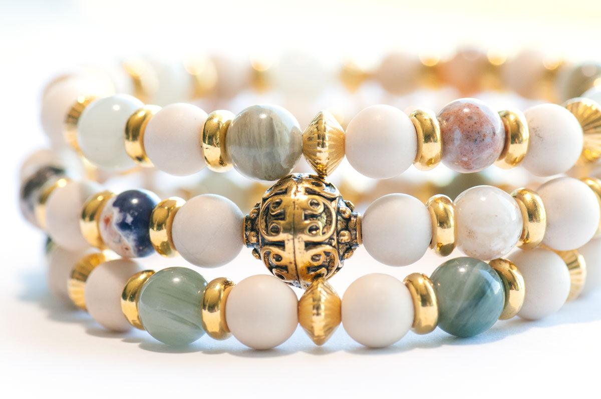 Desert Lynx - Gemstone Bracelet Set - Fierce Lynx Designs