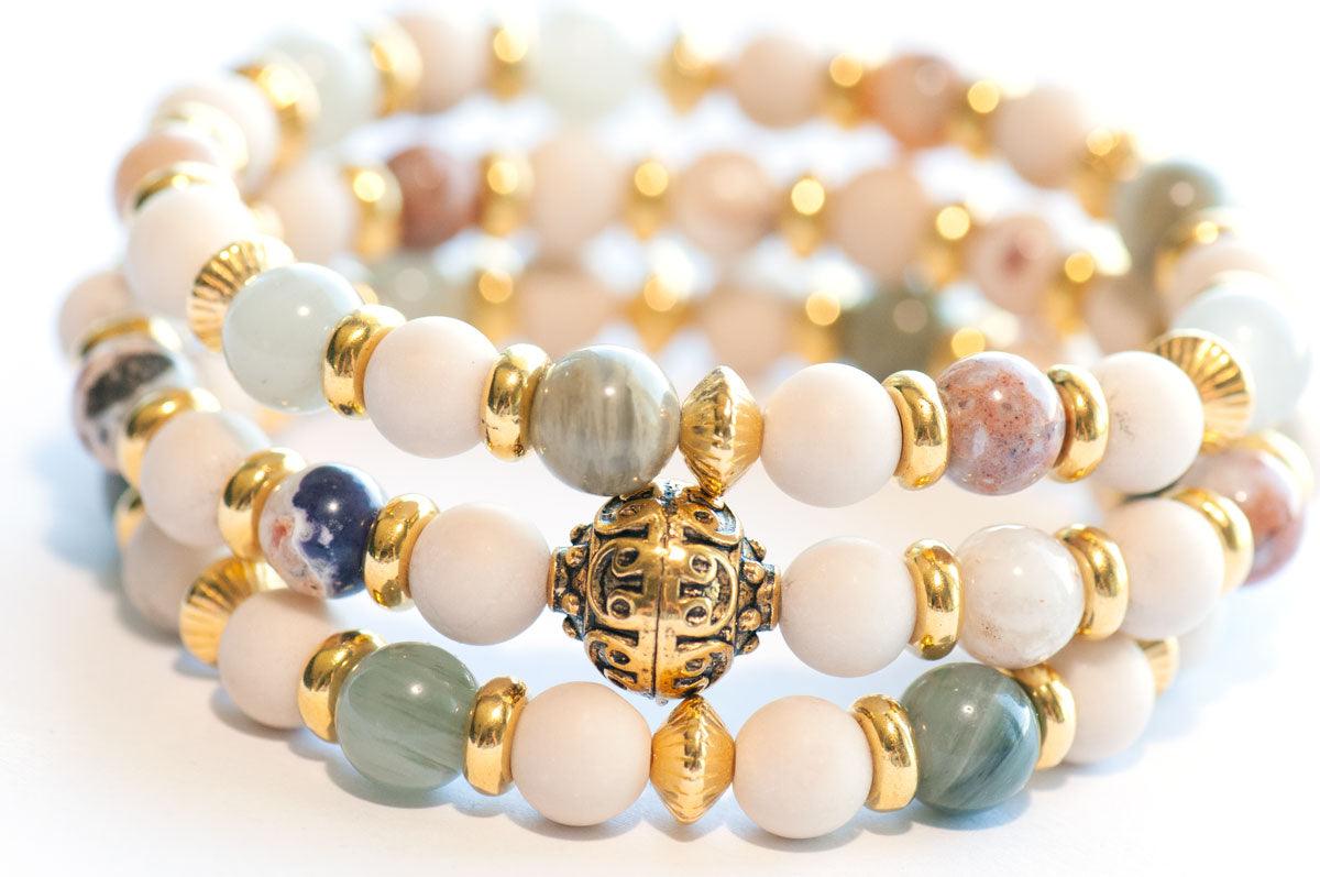 Desert Lynx - Gemstone Bracelet Set - Fierce Lynx Designs