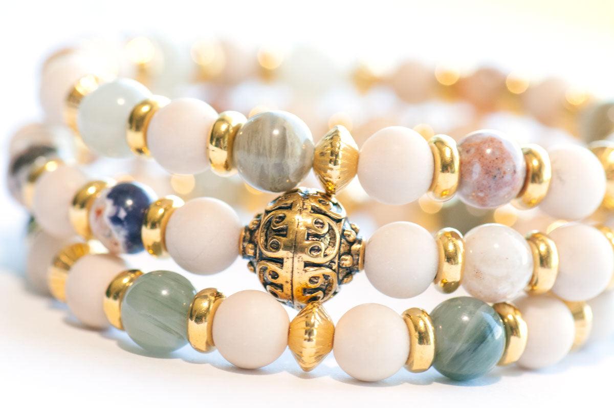 Desert Lynx - Gemstone Bracelet Set - Fierce Lynx Designs