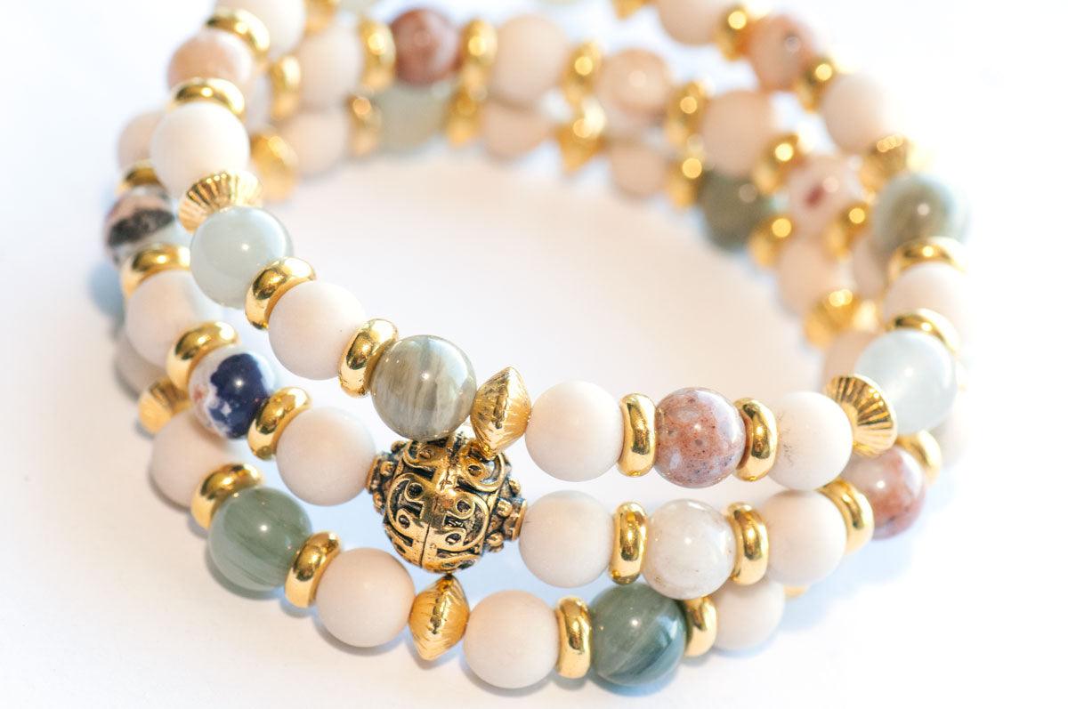 Desert Lynx - Gemstone Bracelet Set - Fierce Lynx Designs