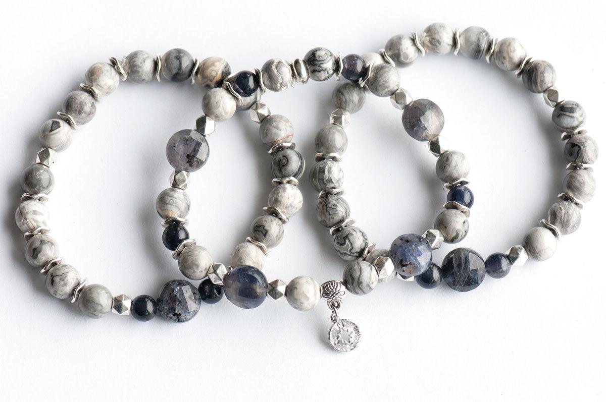 Iolite travel explorer themed bracelet set