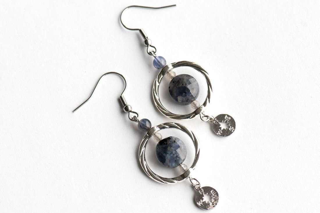 Fierce Explorer - Iolite Earrings - Fierce Lynx Designs
