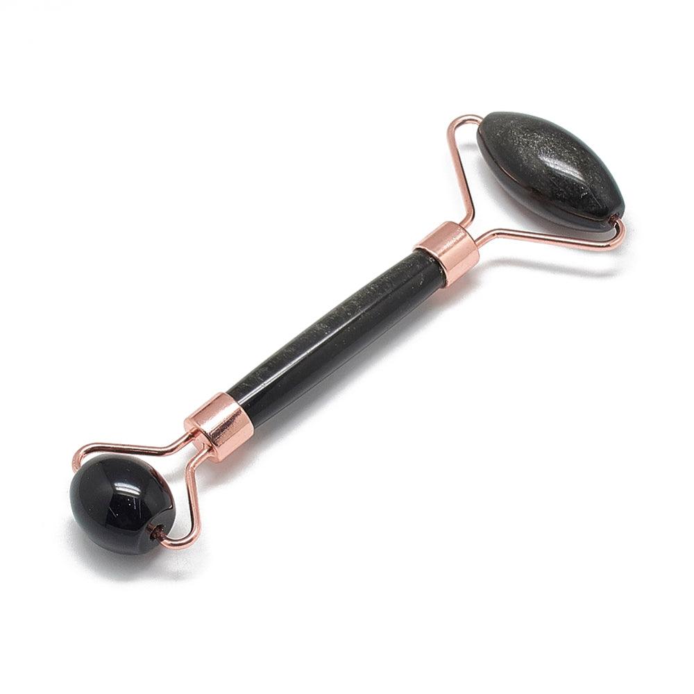 Obsidian roller for facial massage roller