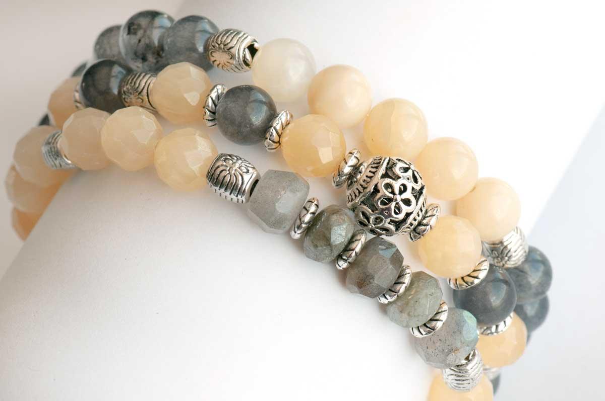 Handmade triple bracelet stack