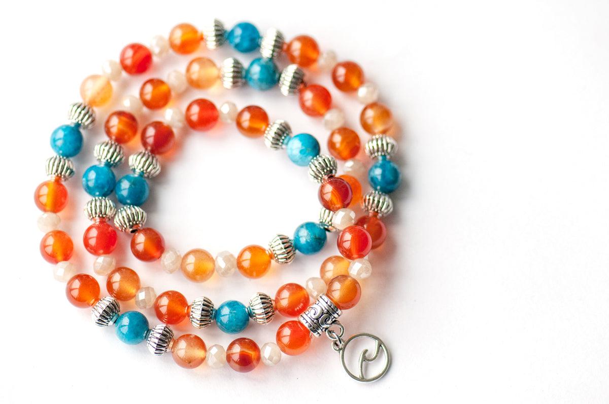 handmade carnelian gemstone bracelet