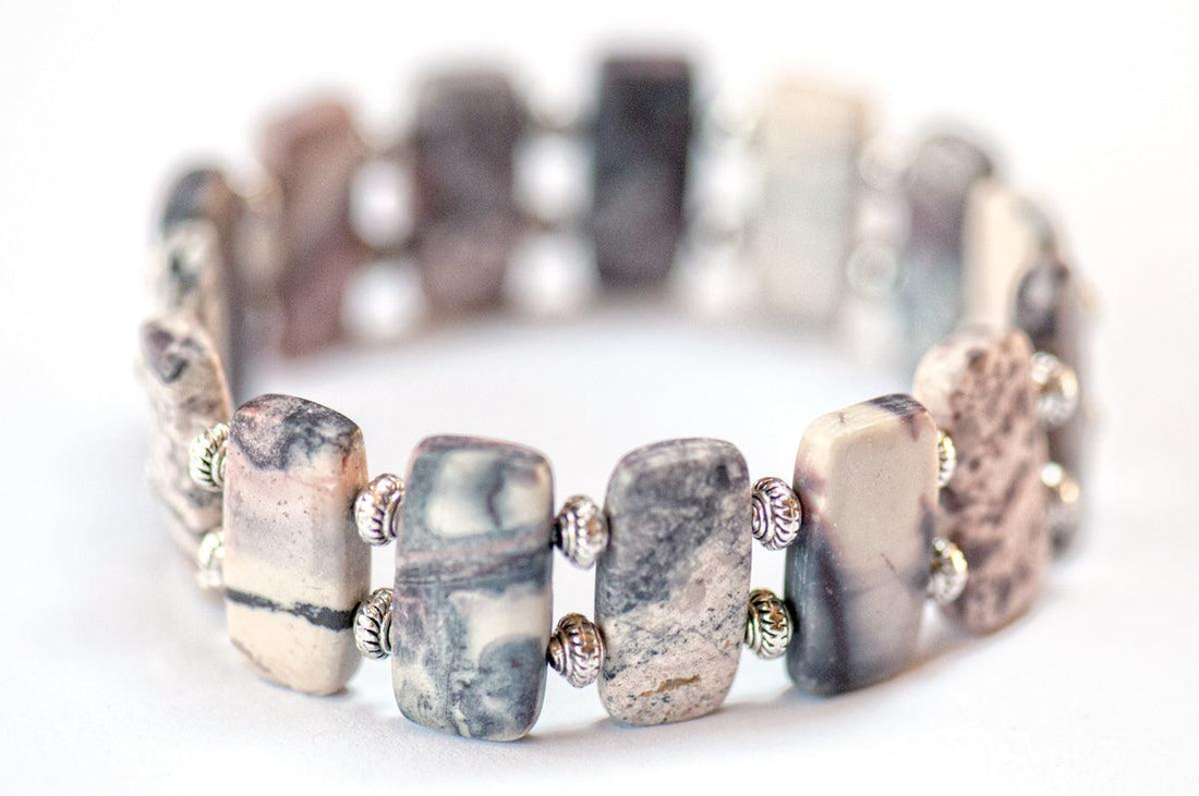 Matte Porcelain Jasper Cuff - Fierce Lynx Designs