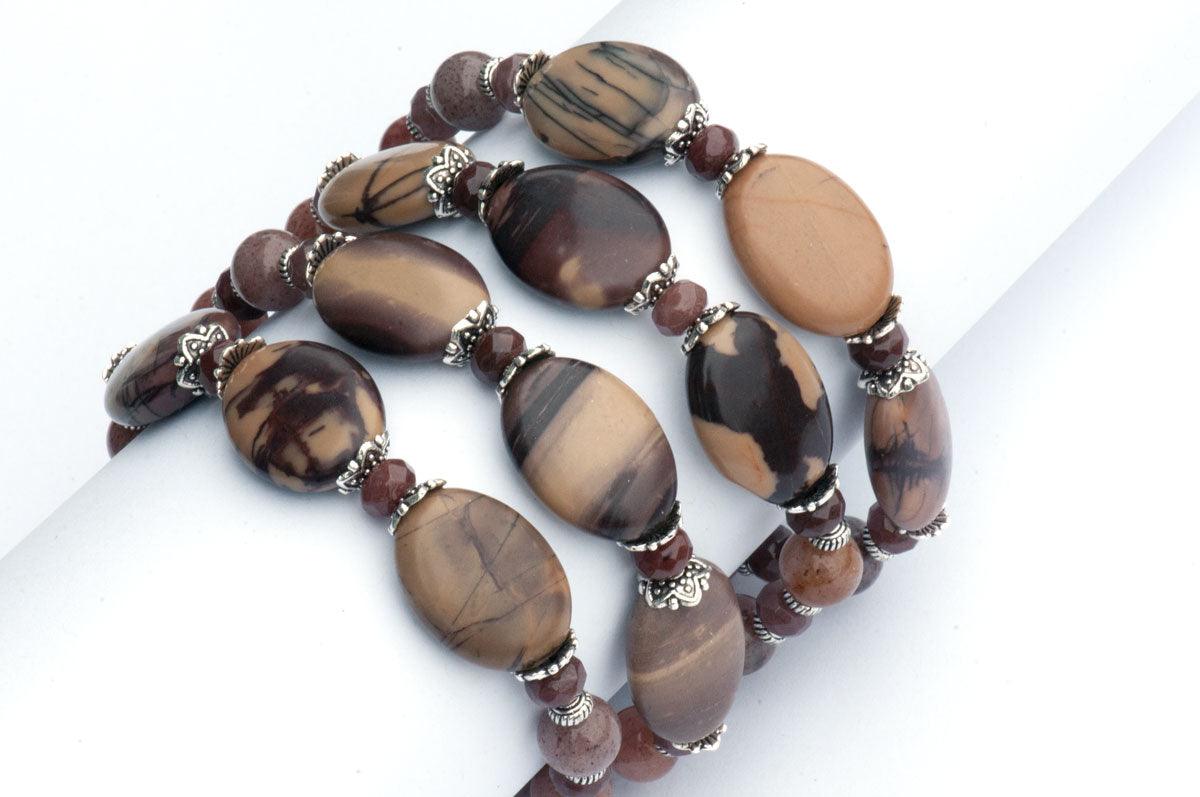 Exclusive ovals stone bracelets handmade in canada