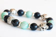 Gemstone bracelet with Brazilian Amazonite and Sodalite beads