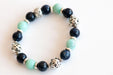 Focal bracelet with Sodalite and Amazonite gemstone beads